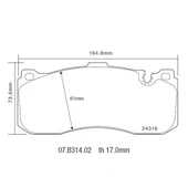 BREMBO SET PAST. BMW S1(81/7/8)S3(90-1) 07.B314.02 thumbnail 3