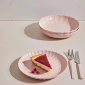 Kütahya Porselen Luz Form 24 Parça Yemek Takımı Pembe LZF24Y2A740937 - 2