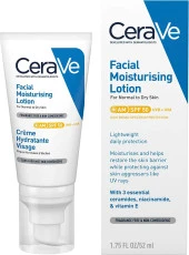 Cerave Yüz Nemlendirici Krem Normal ve Kuruya Dönük Ciltler İçin SPF50 52 ml - 1