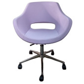 Büro Koltuğu Çalışma Sandalyesi Döküm Süngerli Lila Suni Deri thumbnail 2