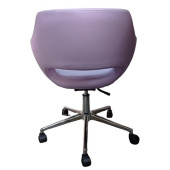 Büro Koltuğu Çalışma Sandalyesi Döküm Süngerli Lila Suni Deri thumbnail 4