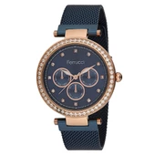 Ferrucci FC11684H.05 Lacivert Hasır Kordonlu Taşlı Kadın Kol Saati - 1