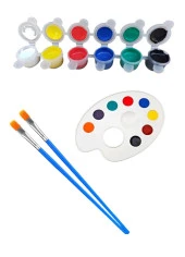 Hayal Sepeti Boyama Seti Akrilik Boya Palet Fırça - 1