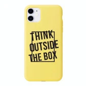 iPhone 11 Think Outside The Box Desenli Şeffaf Silikonlu Kılıf - 4
