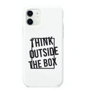 iPhone 11 Think Outside The Box Desenli Şeffaf Silikonlu Kılıf - 8
