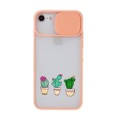 iPhone 8 Kaktüs Desenli Kamera Korumalı Telefon Kılıfı thumbnail 3