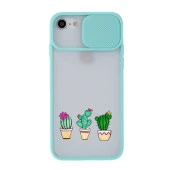 iPhone 8 Kaktüs Desenli Kamera Korumalı Telefon Kılıfı thumbnail 4