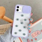 iPhone 11 Nazar Gözler Desenli Kamera Korumalı Telefon Kılıfı - 1