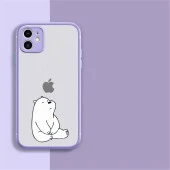 iPhone 11 Kamera Korumalı Penguen ve Ayıcık Desenli Telefon Kılıfı thumbnail 2