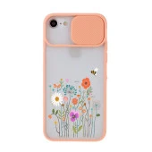 Renkli Çiçek Tasarımlı iPhone 7 Kamera Korumalı Telefon Kılıfı - 1