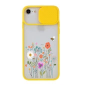 Renkli Çiçek Tasarımlı iPhone 8 Kamera Korumalı Telefon Kılıfı thumbnail 4