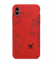 iPhone X World Map Lines Premium Şeffaf Silikon Kılıf Baskılı thumbnail 5