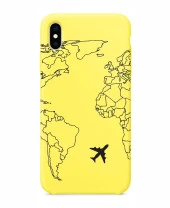 iPhone X World Map Lines Premium Şeffaf Silikon Kılıf Baskılı thumbnail 7