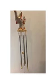 Deprem Çanı Zili Rüzgar Çanı Ahşap Figürlü 5 Metal Borulu thumbnail 3