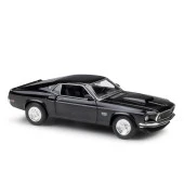 Welly 1969 Ford Mustang BOSS 429 Siyah 1:24 Model Araba thumbnail 2