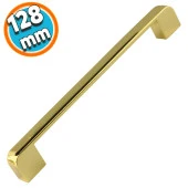 Çekmece Dolap Mutfak Kulpu Kapak Kulbu Metal Kulp Mobilya Gold Renk 128 mm Dolabı Kulpları thumbnail 1