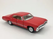 Kinsmart 1967 Chevrolet Impala 1:43 Kırmızı Çek Bırak Model Araba thumbnail 5