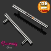 Rosemary Mobilya Mutfak Çekmece Dolap Dolabı Kapak Kulpu Kulbu (128 MM-12.8 CM) Inox Metal Kulpları thumbnail 1