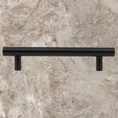 Rosemary Mobilya Mutfak Çekmece Dolap Dolabı Kulpu Kulbu (128 MM-12.8 CM) Mat Siyah Metal Kulpları - 5