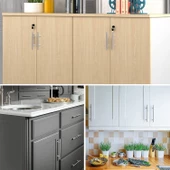 Rosemary Mobilya Mutfak Çekmece Dolap Dolabı Kapak Kulpu Kulpları Kulbu 192 Mm Inox Metal Kulp - 3