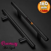 Rosemary Mobilya Mutfak Çekmece Dolap Dolabı Kulpu Kulbu (160 MM-16.0 CM) Mat Siyah Metal Kulpları thumbnail 1