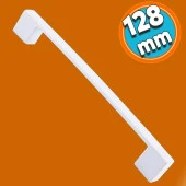 Mobilya Banyo Mutfak Dolabı Çekmece Dolap Kapak Kulpu Kulbu 128 mm Metal Kulp Beyaz thumbnail 1