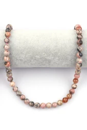 Rodokrozit Doğal Taş Dizi 8 mm Küre Kesim thumbnail 2