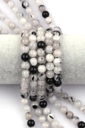 Rutil Kuvars Doğal Taş Dizi 8 mm Küre Kesim thumbnail 1