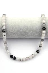 Rutil Kuvars Doğal Taş Dizi 8 mm Küre Kesim thumbnail 2