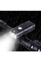 XBYC 6125 Bisiklet Ön Işık 400 Lümen Usb Şarjlı Yüksek Güçlü Far Kırmızı - 2