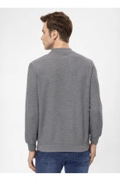 Süvari Polo Yaka Regular Fit Armürlü Antrasit Erkek Kazak TR2013700314 - 6