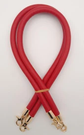 Angel Çanta Aksesuar Çift Kordon Çanta Sapı Kırmızı Renk Light Gold Metalli thumbnail 1