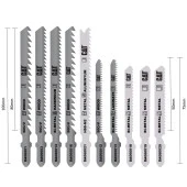 CAT DA06903 10 Parça Profesyonel Metal/Ahşap Hassas/Kaba Kesim Dekupaj Testere Ucu - 4