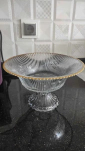 Ayaklı Meyve - Salata - Servis - Cam Sunum Kasesi - 1