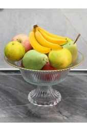 Ayaklı Meyve - Salata - Servis - Cam Sunum Kasesi - 3