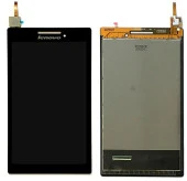 Lenovo TAB 2 A7-10, A7-10F, A7-20, A7-20F 7inç Lcd Ekran + Dokunmatik Panel Siyah FULL SET - 1