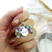 Vaoov 925 Ayar Gümüş Açılan İsimli Çiçek Kolye thumbnail 1