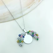 Vaoov 925 Ayar Gümüş Açılan İsimli Çiçek Kolye thumbnail 7