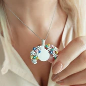 Vaoov 925 Ayar Gümüş Açılan İsimli Çiçek Kolye thumbnail 2