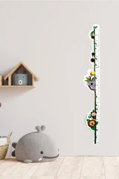 Hayal Sepeti  eğlenceli Boy Cetveli Çocuk Odası Yapışkanlı Duvar cetveli - 1