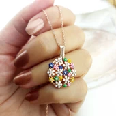 Vaoov 925 Ayar Gümüş Açılan İsimli Rose Çiçek Kolye thumbnail 2