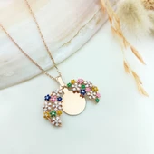 Vaoov 925 Ayar Gümüş Açılan İsimli Rose Çiçek Kolye thumbnail 4