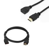 ERKEK DİŞİ GOLD UÇLU 25 CM UZATMA HDMI KABLO (MİNİ HD REC. İÇİN) - 1