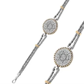 Lucky Life 925 Ayar Gumuss Süleyman Mührü Erkek Bileklik - 1