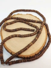 Hindistan Cevizi Kabuğu Ahşap Dizi Rondela Kesim 8.5*3mm (45284) thumbnail 3