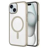 iPhone 15 Kılıf Wireless Şarj Özellikli Sert PC Mat Riksos Magsafe Kılıf thumbnail 6