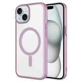 iPhone 15 Kılıf Wireless Şarj Özellikli Sert PC Mat Riksos Magsafe Kılıf thumbnail 8