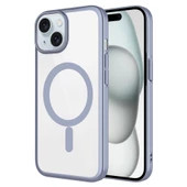 iPhone 15 Kılıf Wireless Şarj Özellikli Sert PC Mat Riksos Magsafe Kılıf thumbnail 4