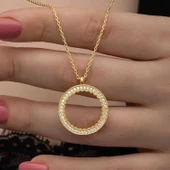 Lucky Life 925 Ayar Gumuss Gold Kaplama Yuvarlak Çeyrek Altın Takılabilen Lucky Life Lucky Life Lucky Life Kadın Kolye - 1