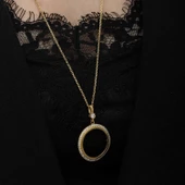 Lucky Life 925 Ayar Gumuss Gold Kaplama Yuvarlak Yarım Altın Takılabilen Lucky Life Lucky Life Lucky Life Kadın Kolye - 7